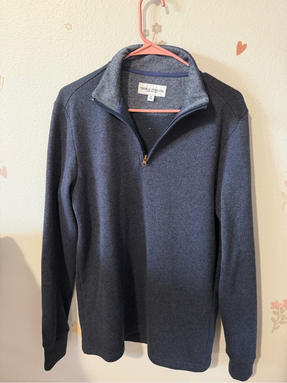 Men's Navy Half-Zip Sweater